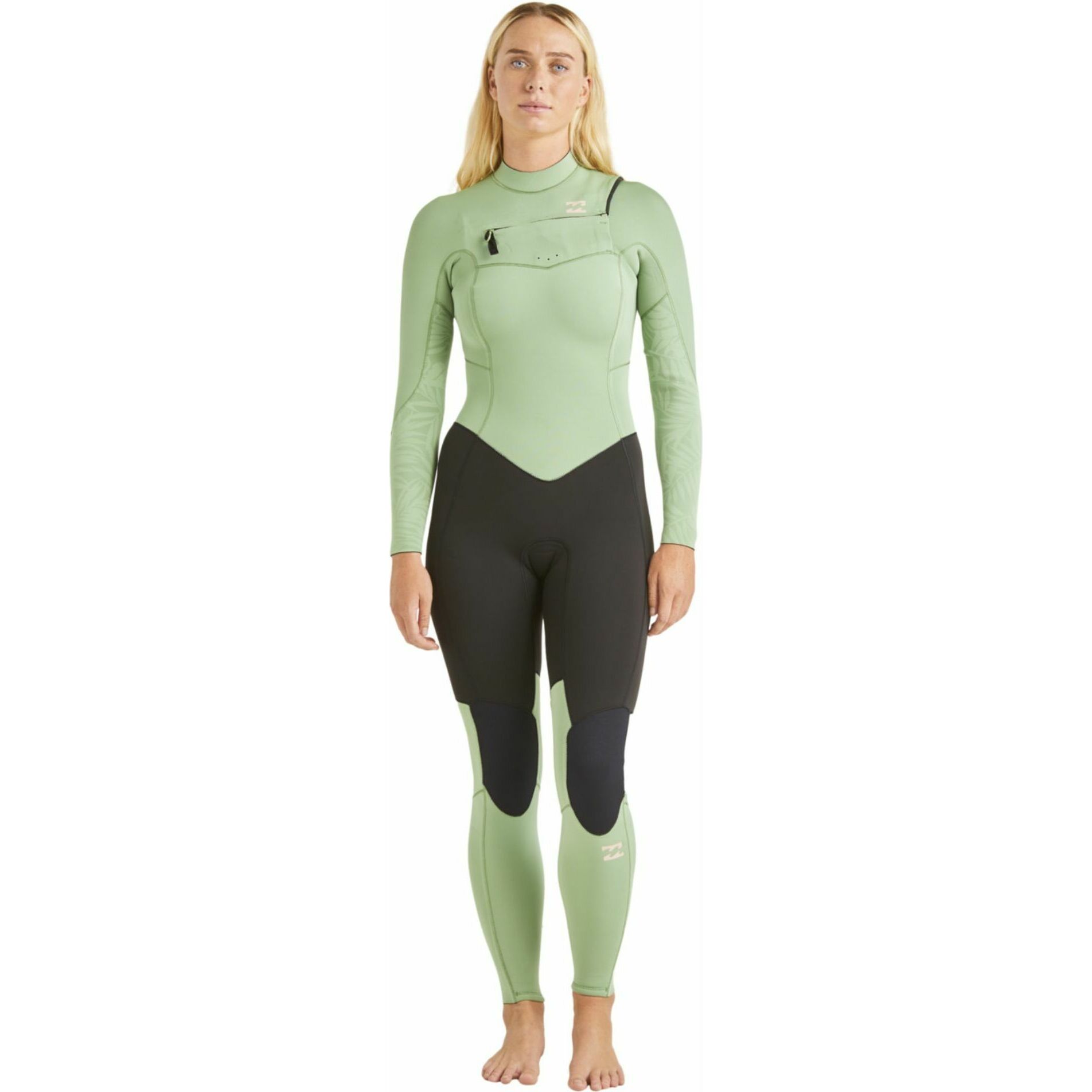 Billabong Dames Synergy 3/2mm Borst Ritssluiting Wetsuit ABJW100174 - Kelp Forest